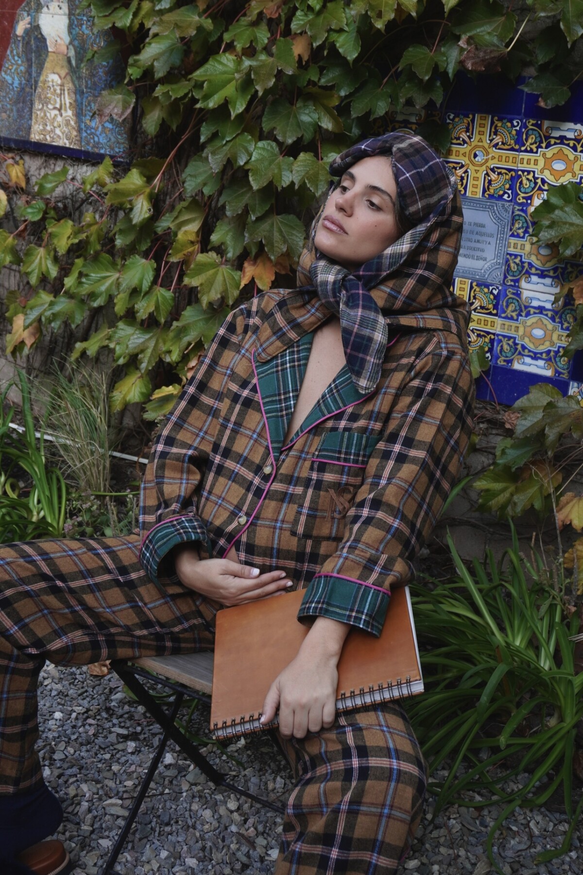 Sleepwalker Pijama Woman Mostaza / Verde