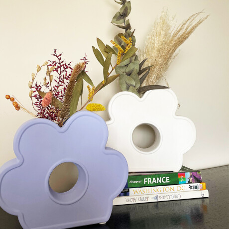 Jarrón florero flor de cerámica Verde