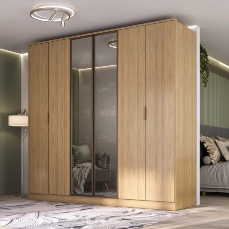 PLACARD 6 PUERTAS MDF MARRON RAVI