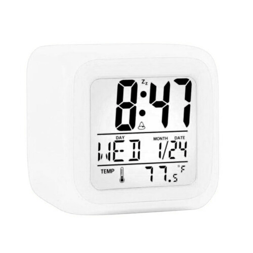 Reloj Despertador Cubo Luminoso Digital 3 Colores Led Alarma Reloj Despertador Cubo Luminoso Digital 3 Colores Led Alarma