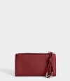 Billetera Fichero Flores Rojo Burdeaux