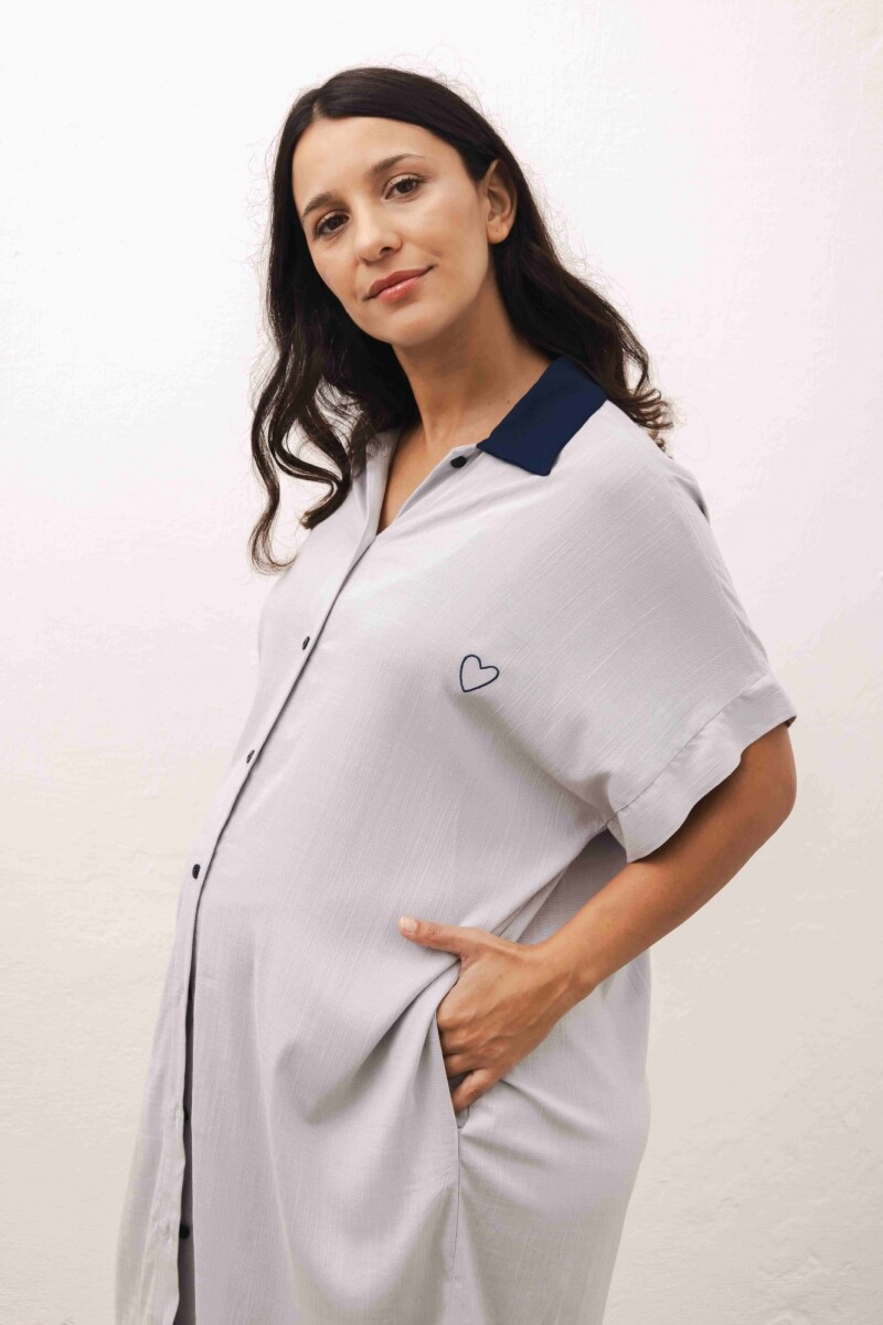 Vestido Camisero Maternal Pupa Gris