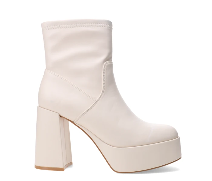 Bota PLACID con simil cuero elastizado Off White