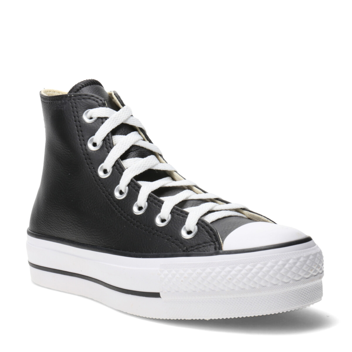 Championes Unisex Converse Plataforma Chuck Taylor Lift - Negro - Blanco 