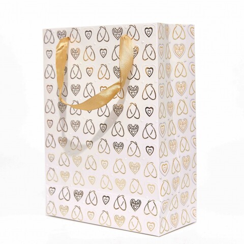 BOLSA DE REGALO CORAZONES METALIZADOS (S) BOLSA DE REGALO CORAZONES METALIZADOS (S)