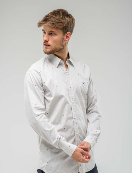 Camisa Estampada Celeste