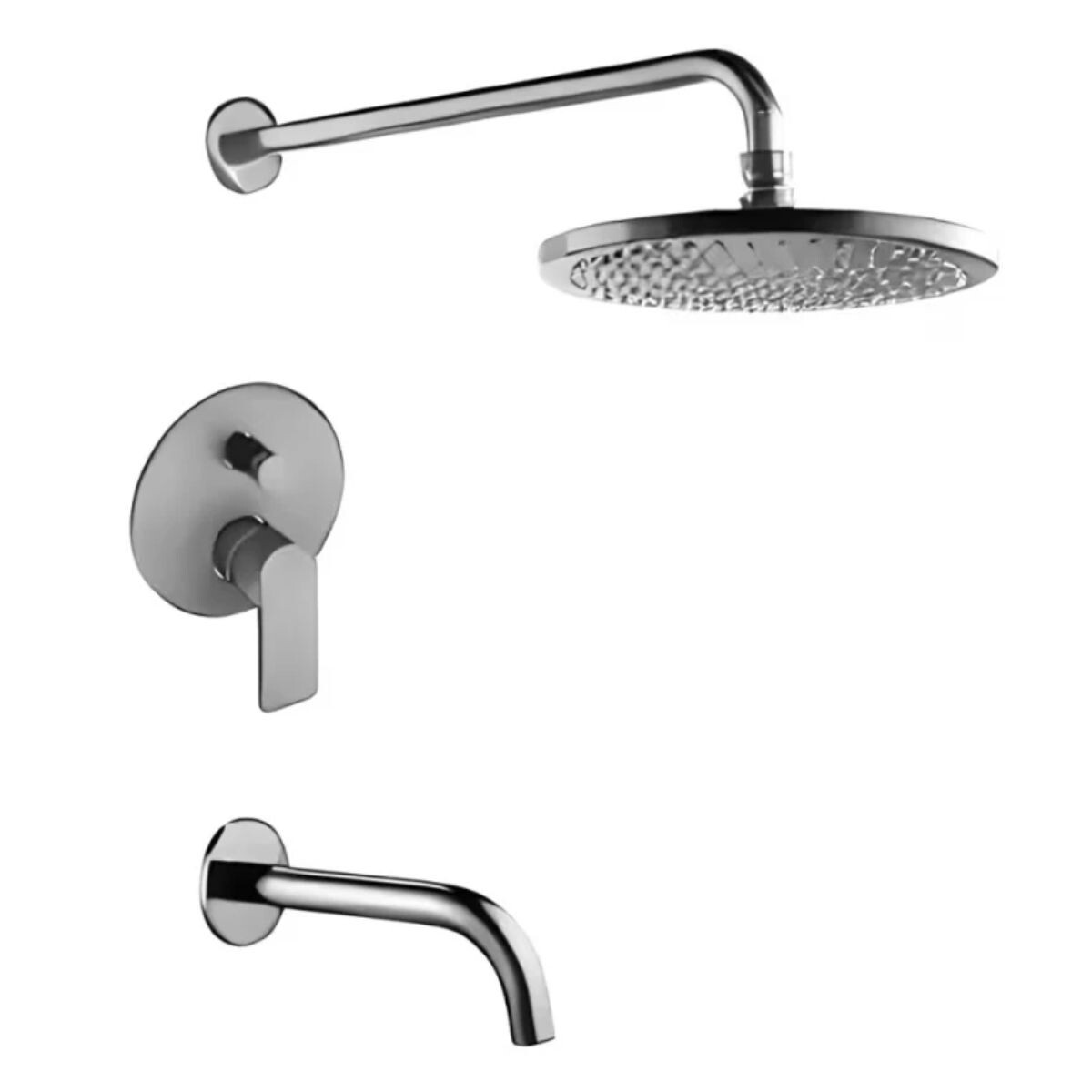 Grifería De Ducha Monocomando Embutida Con Transferencia Blaster Cromado Brillante 