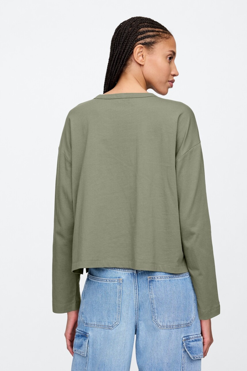 Remera Manga Larga Mujer Mesculen Green