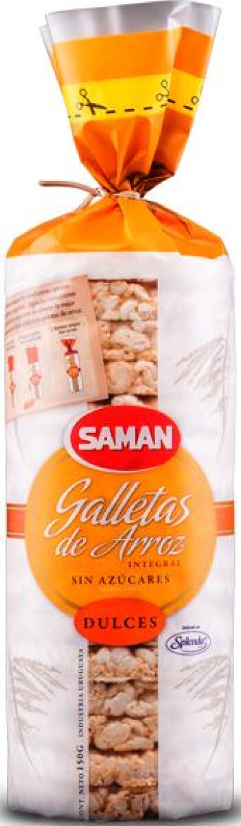 GALLETA DE ARROZ SAMAN 150G DULCE 