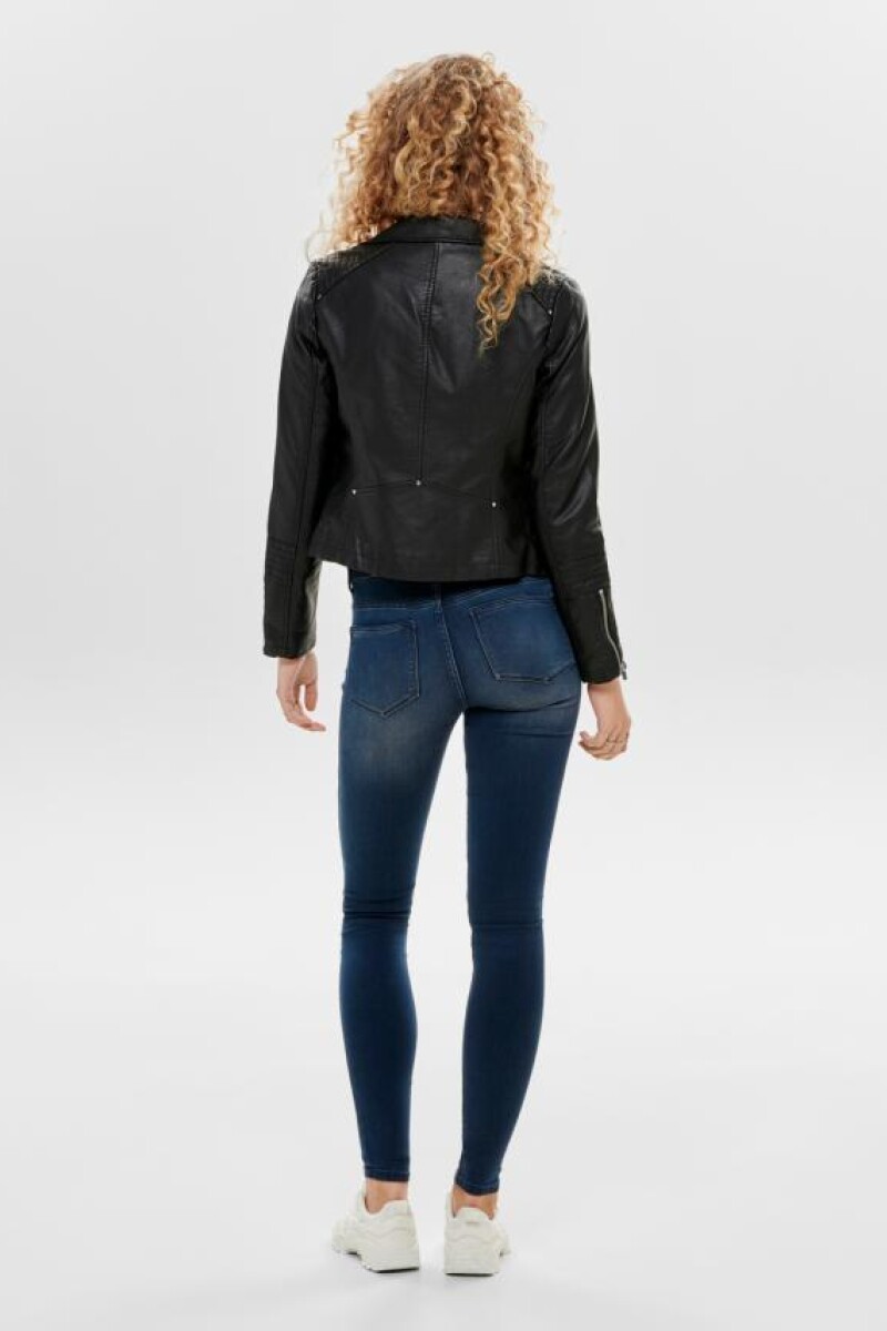 Chaqueta Gemma Biker Efecto Piel Black