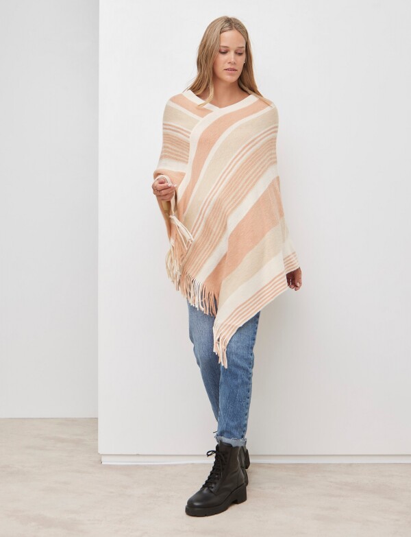 Poncho Soft CORAL/MULTI