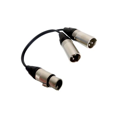 Cable adaptador Lexsen ACC33 2 XLR M a 1 XLR H 20cm Cable adaptador Lexsen ACC33 2 XLR M a 1 XLR H 20cm
