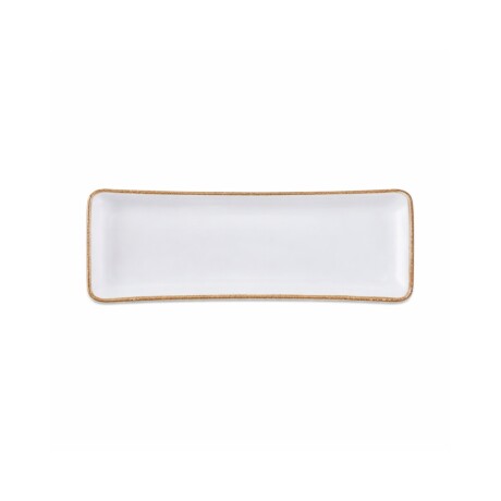 Bandeja Rectangular Llana de Porcelana Beige 36 x 13 cm Bandeja Rectangular Llana de Porcelana Beige 36 x 13 cm