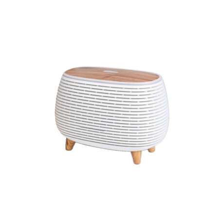 Difusor vaporizador de aceites esenciales con tapa de madera Blanco