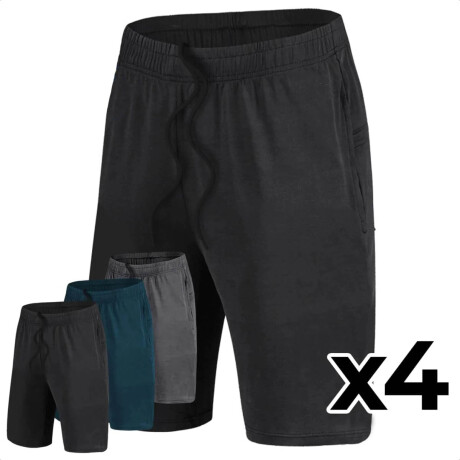 Short Deportivo Set X4 Pcs Colores Para Entrenamiento Varios