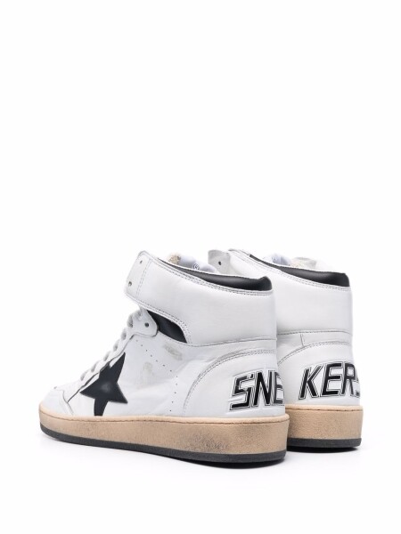 Golden Goose-Botines de cuero Sky Star Blanco