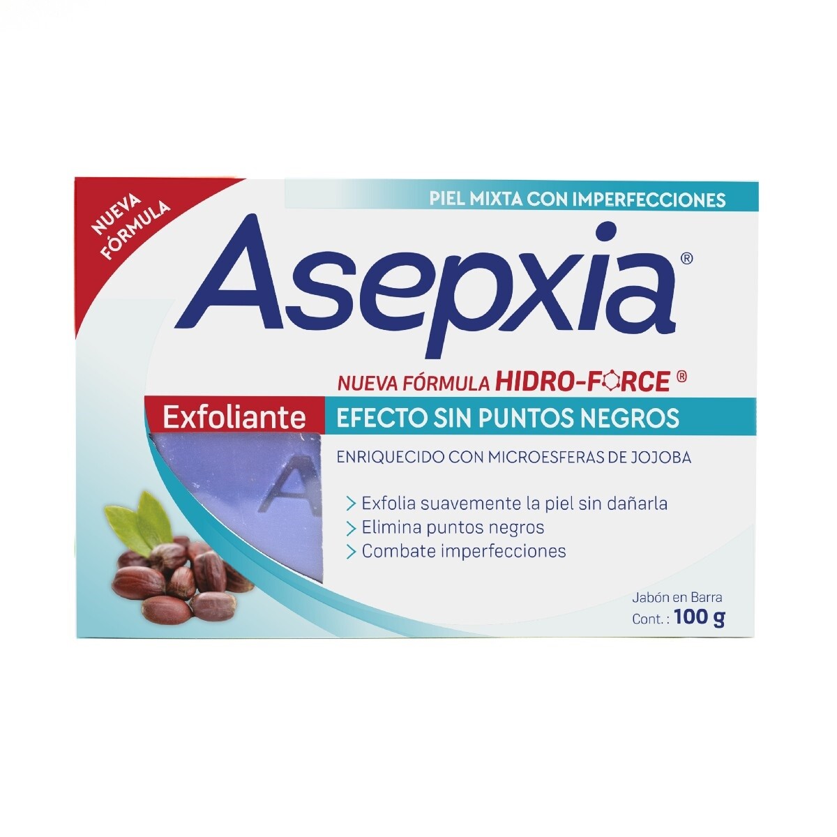 Jabón Asepxia Exfoliante 100 Grs. 