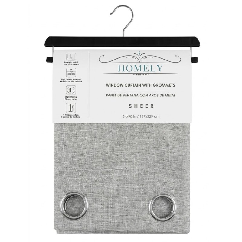 CORTINA VISILLO BOHEMIA GRIS 137X229CM Unica