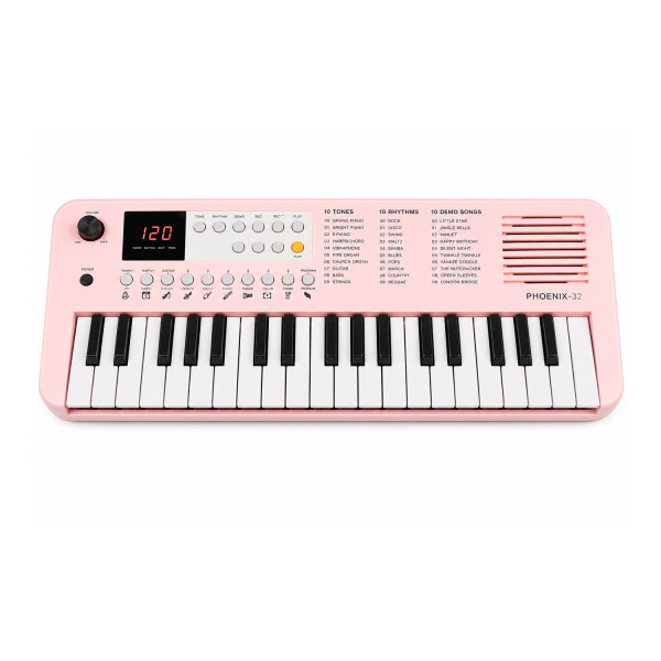 Organo Musical Infantil Medeli 37 Teclas Portátil Mk1 ROSADO