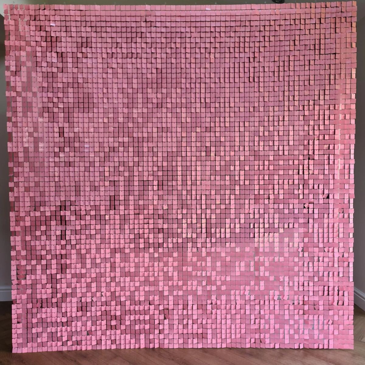 Shimmer Cuadrado Encastrable Fondo Negro - Rosa 