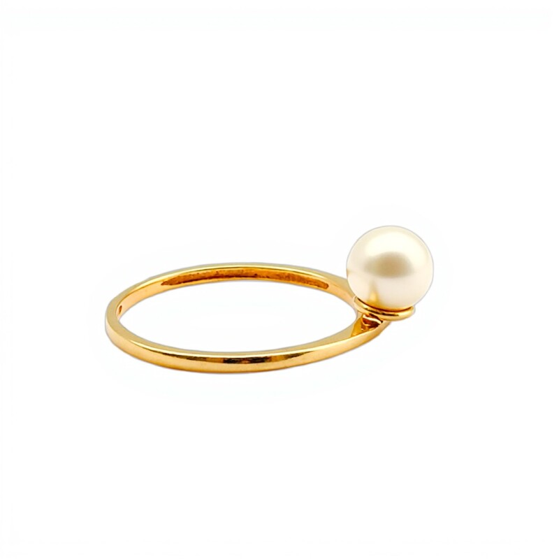 Anillo Solitario-Oro bajo-Perla-AN8167 conperla