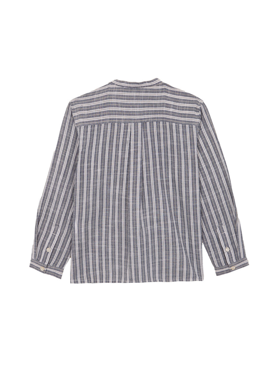 Camisa De Rayas Petroleo