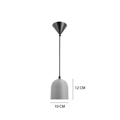 LUMINARIA COLGANTE DALU 10 Luminaria Colgante Dalu Gris ø 10 cm