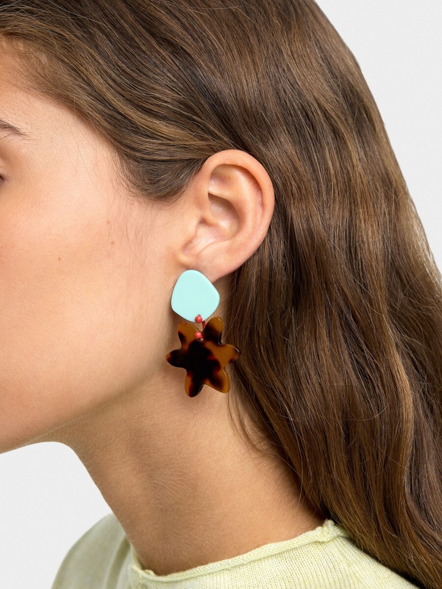 Pendientes De Estrella Efecto Carey multicolor
