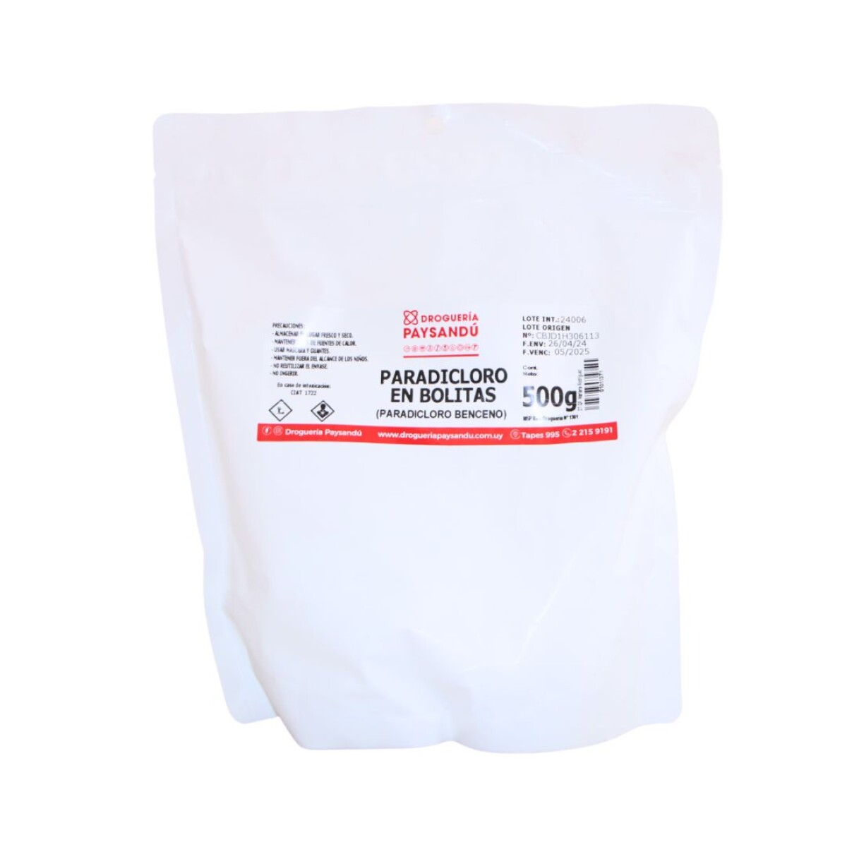 Paradicloro en Bolitas - 500 g 