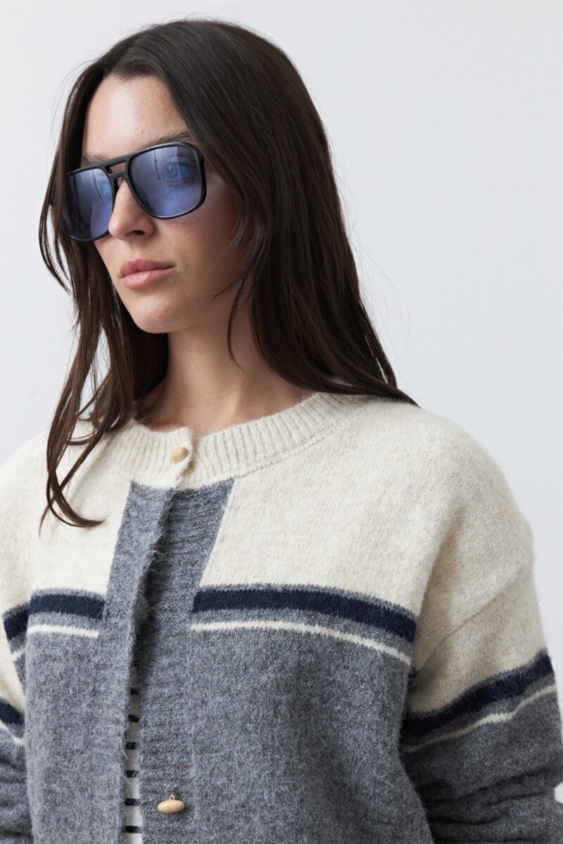 CARDIGAN RABBIT Gris Melange