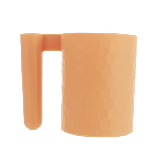 Porta cepillo con vaso naranja