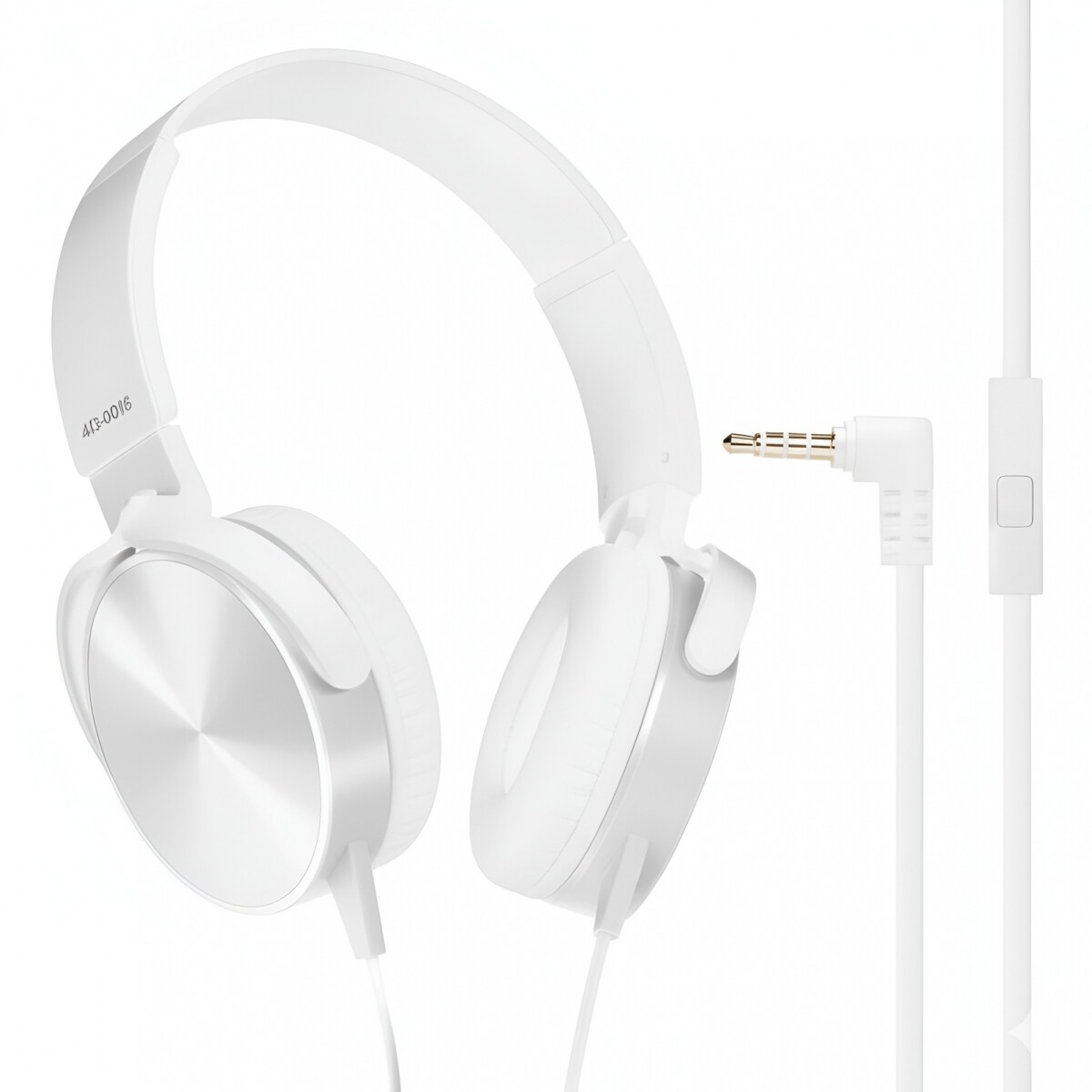 Auricular Cableado Vincha Stereo Goldtech Microfono Jack - Color Blanco 