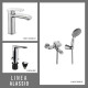 JUEGO DE GRIFERIA LAVATORIO BAJO DUCHA EXTERIOR Y GRIFERIA DE BIDET 000