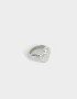 Anillos Medianos y Grandes Metal diferenciado Anillo Con Corazón - Plateado