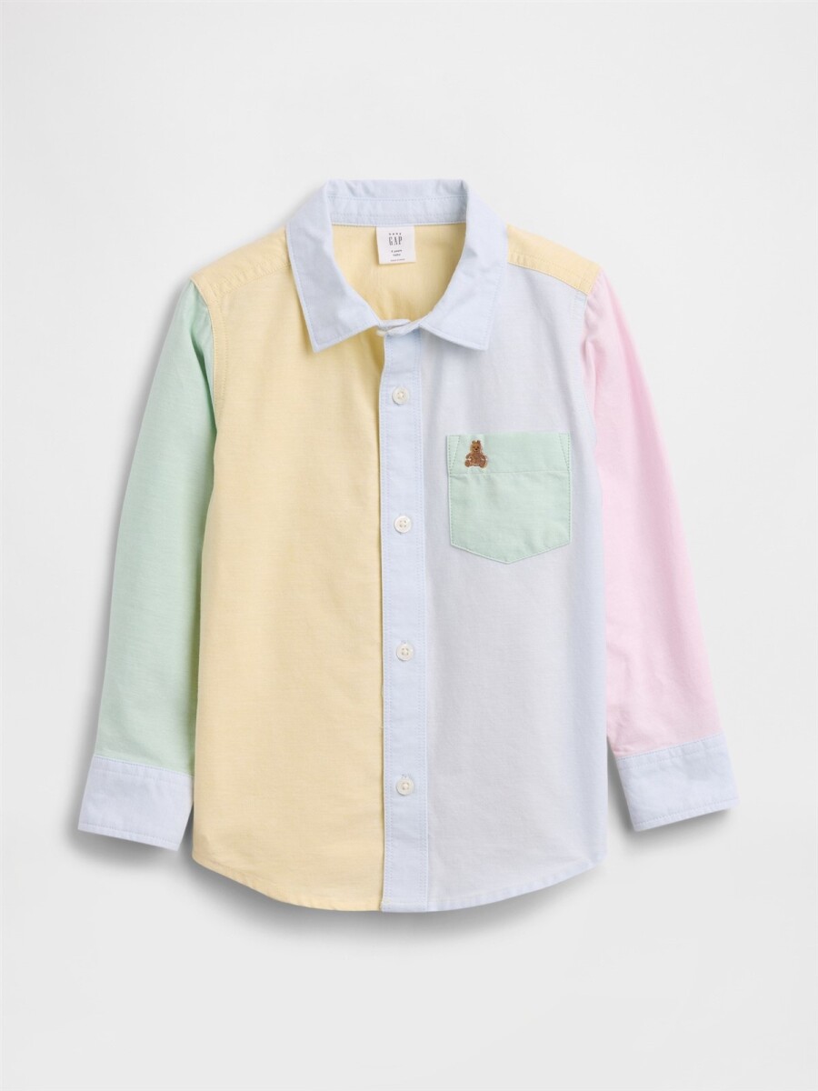 Camisa Oxford Toddler Niño - Sp Easter Color Block 