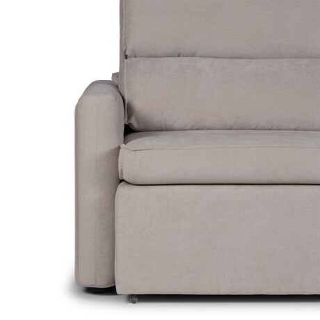 Sofá Santiago (Rebatible) - Tela Microfibra - 2,5 cuerpos TC 1010 (Beige)