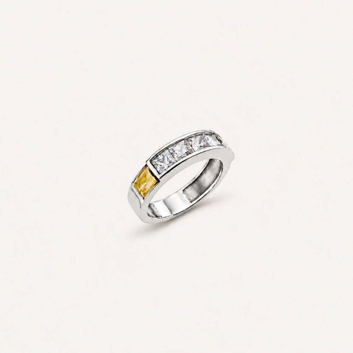 Anillo Waldorf White - Plata y Oro 
