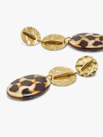 Pendientes Maxi Con Forma Ovalada Largos dorado