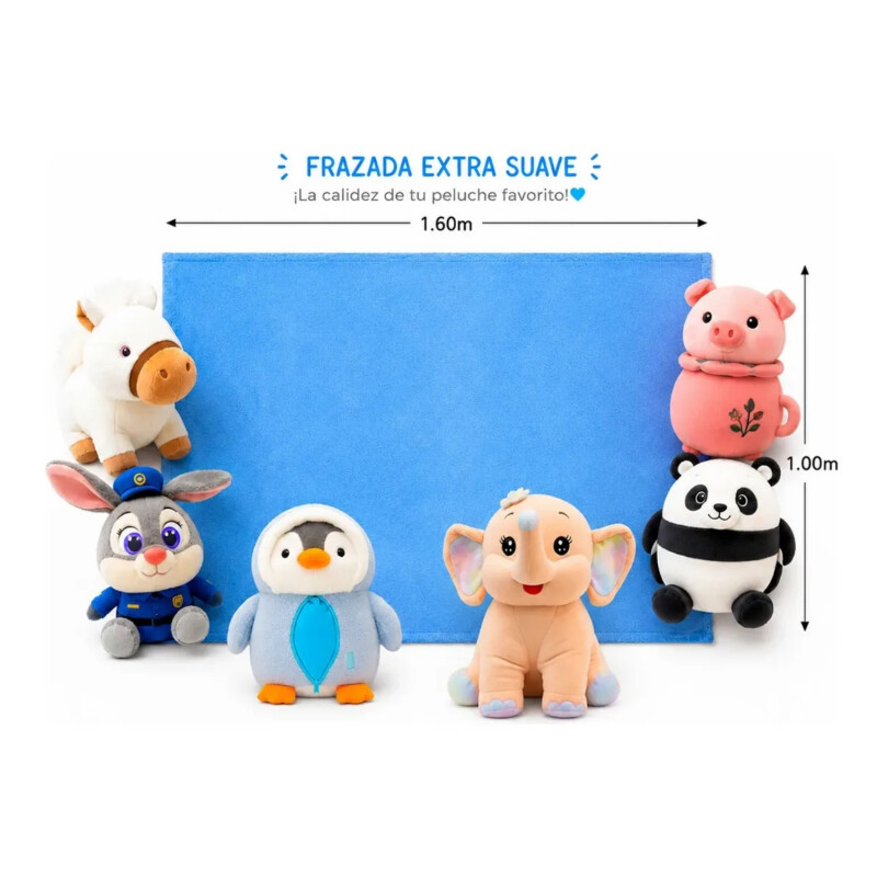 Manta De Apego Peluche C/Frazada 1.60m X 1.00m Inf. Panda