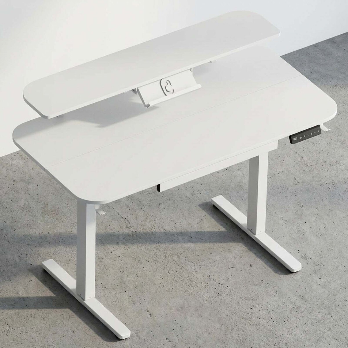 ESCRITORIO REGULABLE - METAL-Y-MDF BLANCO AILERON 