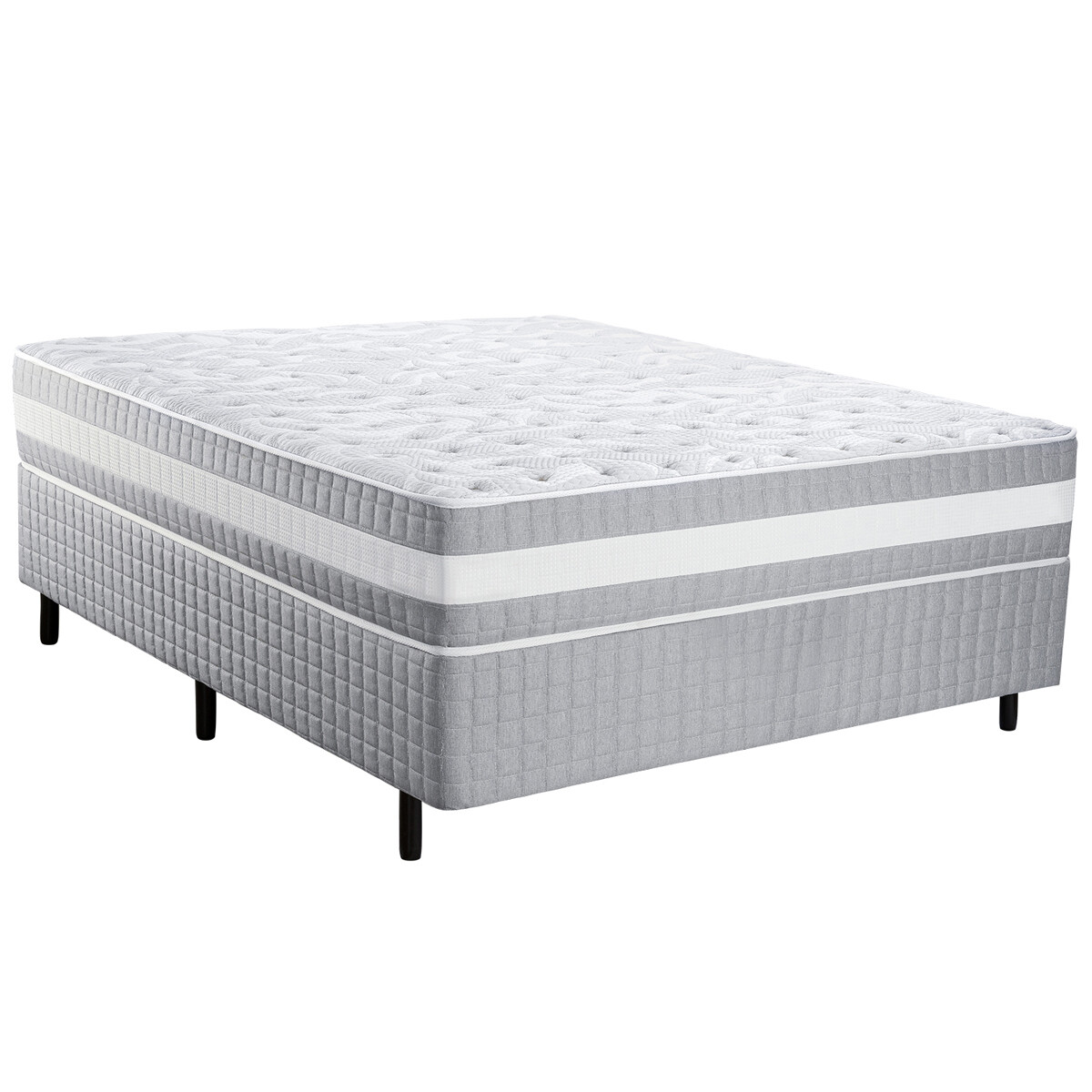 SOMMIER DOS PLAZAS 1.40CM BASE CAMA COLCHÓN ORTOPEDICO 30CM 
