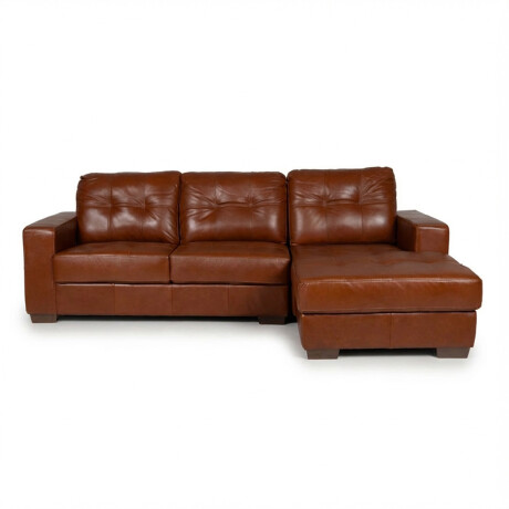 Rinconera Fargo - Cuero Básico - Chaise Derecho 457 (Brandy)