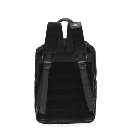 Mochila Trendy con Porta notebook y bolsillo de termo Negro