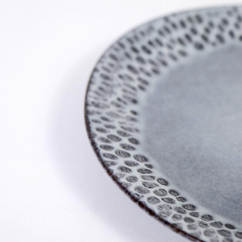 PLATO PLAYO CERAMICA GRIS COMB P/POSTRE 21CM Unica