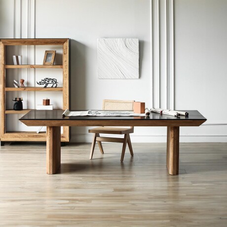 MESA DE COMEDOR MADERA NEGRO VOLCANO