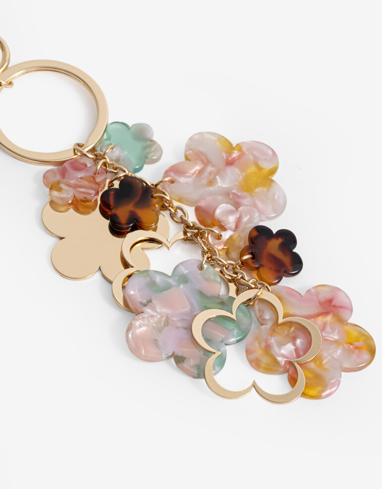 Llavero Lluvia chapas Llavero Y Bag Charm Lluvia De Flores - Combinacion Multicolor