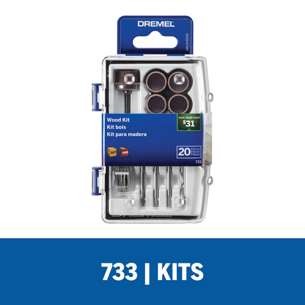 Kit de accesorios de Minitorno Dremel 20 Piezas (Modelo 733) 6 meses / Dremel Unica