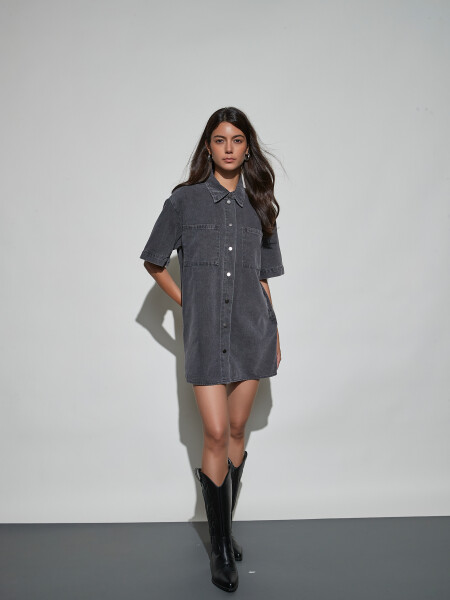 VESTIDO ELENIA GRIS OSCURO