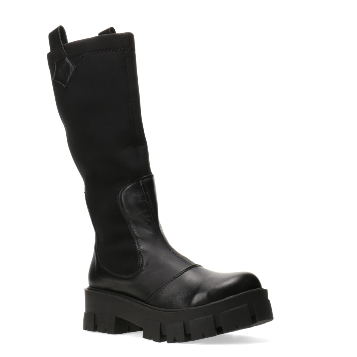 Bota de Mujer Miss Carol Casual Combinada Alta - Negro 