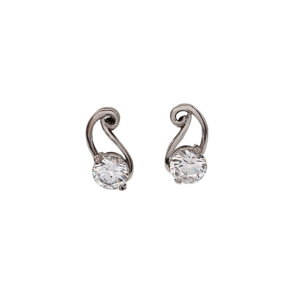 Caravanas Vintage-Plata 925-Piedra Zirconia-CA3142 Conpiedra